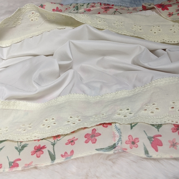 Vtg GIRL'S JORDACHE Denim and Floral Dress - Picture 14 of 15